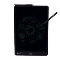 Tablet de Escrita LCD, Luo 16 Polegadas Digital Gráfico Eletrônico Portátil Placa de Desenho Manuscrito Pad para Crianças Adultos Casa Escola Escritório (PRETO-16") LU-A62