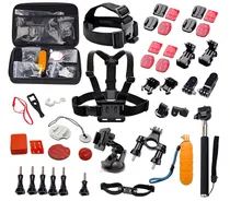 Kit de Acessórios para Action Cam Quanta QTSCA601 com Estojo Preto