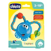Chicco Juguetes Diverdiente Elefante Baby Senses Chicco – Dentición Trillino 3 A 18 Meses Multicolor