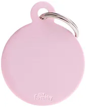 Medalha de Identificação Myfamily Círculo Grande MFB19 - Rosa