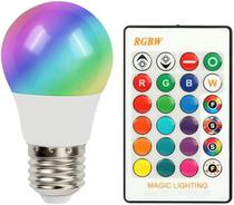 Lampada LED RGBW Multicor 3W Branco Bivolt (Caixa Feia)