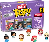 Bonecos Ariel / Mulan / Tiana - Disney Princess Funko Bitty Pop! 4 Pack