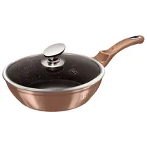 Wok Berlinger Haus Antiaderente com Tampa 24CM Ouro Rosa