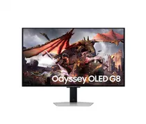 Monitor Samsung Smart Odyssey G8 G80SD LS32DG802SNXZA Oled 32" 4K Uhd (3840 X 2160), 0.03MS, 240HZ, Ips, 2XHDMI 2.1, 1XDISPLAYPORT 1.4, 2XUSB-A 3.0, 1XUSB-B 3.0, Bluetooth 5.2, AMD Freesync Premium Pro, Speaker 10W, Pivo(Rotacao), Prata