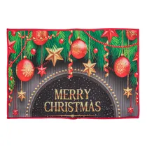 Tapete Natalino Decorativo 38X58 CM com Estampas de