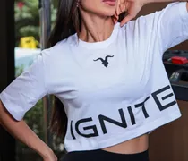 Ignite Remera Cropped Femenino 62002 (T)P Blanco