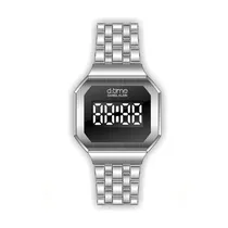 Relógio Digital Feminino Daniel Klein D:Time DK.1.12464-1 - Prata e Preto