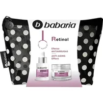 Conjunto de Cuidados Faciais Babaria Retinol Antirrugas + Nécessaire - 3 Peças