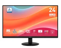 Monitor MSI Pro MP243L E14 23.8" Full HD (1920 X 1080), 1MS, 100HZ, Ips, 1XHDMI 1.4, 1XDISPLAYPORT 1.2,  1XCONECTOR de Audio, Preto