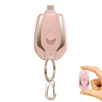 Carregador Portátil Chaveiro / 1500MAH / Type-C - Rosa