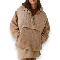 Hoddie Deportivo Femenino Bass Outdoor Sherpa Fleece Beige