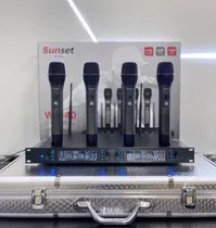 Microfone Sunset s/fio WS-40 c/4 Uhf Digital