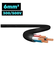 Cabo Flexível CH PP 300/500V 4*6MM 100M Preto