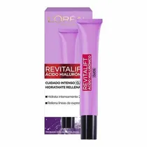Crema Revitalif Loreal Cuidado Intenso para Ojos Con Ácido Hialuronico 15ML