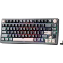 Teclado Mecânico Royal Kludge RKM75 75% RGB Sem Fio Switch Blue - Phantom (Inglês)