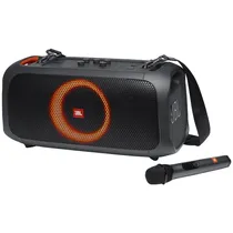 Speaker JBL Party Box On-The-Go com Microfone Bluetooth/LED RGB/Bivolt - Black
