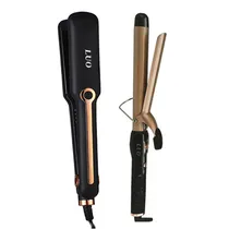 Kit Chapinha e Modelador de Cabelo Luo LU-4656 / 45W / 220V ~ 50/ 60HZ - Preto/ Dourado