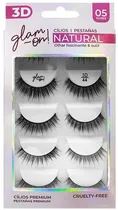 Cílios Postiços Glam-On Natural 3D/44 - 5 Pares