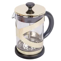 Cafeteira de Prensa Francesa Em Vidro e Aço Inoxidável 800ML