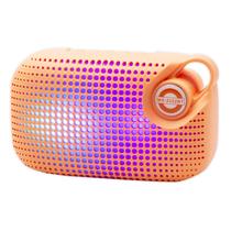 Caixa de Som / Speaker Mobile Multimedia MS-2222BT com Bluetooth / FM Radio / USB / TF / LED Color Full / Recarregavel - Laranja