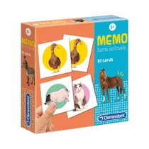 Juego de Memoria Clementoni Memo Farm Animals 18076 80 Piezas