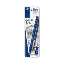Lápices de Grafito Staedtler Mars Lumograph Aquarell Pencils 100A G6 5 Unidades