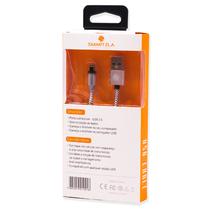 Cabo USB-A/USB-Lightning Smartzla Magnetico 1 Metro / 2.4A / Carregamento Rapido - Prata