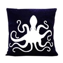 Capa de Almofada Pulpo Azul Escuro