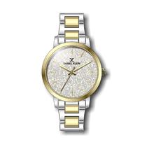 Relogio Analogico Feminino Daniel Klein Premium DK.1.12288-5 - Prata e Dourado