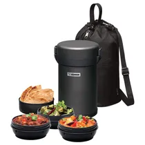 Pote Termico Zojirushi SL-XCE20HG com 4 Potes - Preto