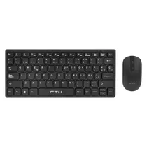 Kit Teclado e Mouse FTX GK03 Wireless Espanhol - Preto