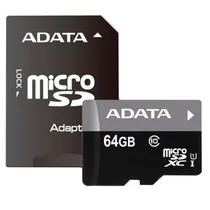 Cartao Microsd 64GB Adata Uhs-I Class 10 80MB/s AUSDX64GUICL10- RA1/FHD