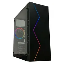 Gabinete Gamer Satélite K884, Mid Tower, Argb, ATX, Lateral Acrílico, 1X Fan 120MM, Preto