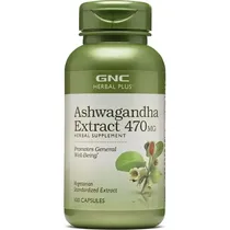 GNC Ashawagandha Extract 470MG Plastico Verde