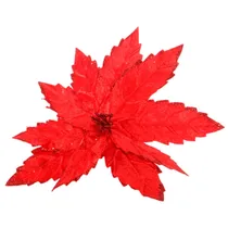 Flor Natalina Vermelha Brilhante