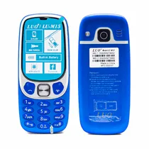 Celular Luo LU-M15 com Tela 2.4", Dual Sim, MP3/MP4, FM, Câmera, Lanterna - Azul