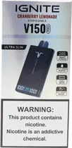 Vape Descartável Ignite V150 Pro Cranberry Lemonade 15000 Puffs
