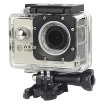 Câmera de Ação Sports Cam - Full HD - Wi-Fi - À Prova D'Água - Cinza  Câmera de A...