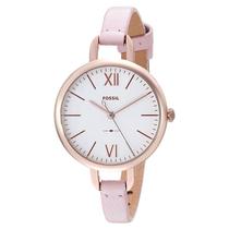 Relogio Analogico Fossil Annette ES4360 Feminino, Couro - Rosa