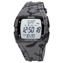 Relógio Masculino Digital Skmei 1610 - Cinza Camuflagem