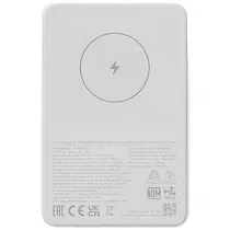 Carregador Portátil Wireless Xiaomi Magnetic Power Bank WPB0507 5.000 Mah Saída USB-C - Branco