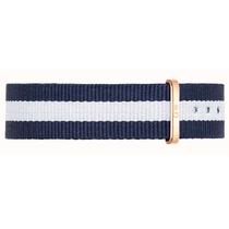 Pulseira para Relogio Daniel Wellington Classic Glasgow DW00200047 Feminino de Nylon 18MM - Azul e Branco