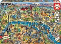 Quebra-Cabeça Educa Puzzle Mapa de Paris - 18452 (500 Peças)