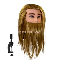 Cabeça de Boneco para Treino Barbeiro/Cabeleireiro c/ Barba- Loiro