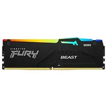 Memória Ram Kingston Fury Beast DDR5 8GB 5600MHZ RGB - Preto (KF556C40BBA-8)