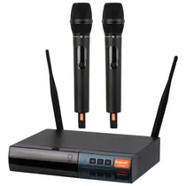 Microfone Ecopower EP-M600 Wireless - Preto (Kit com 2)