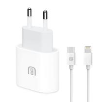 Carregador de Paredes Ur UA-02 USB-C + Cabo USB-C - Lightning / 20W - Branco