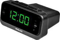 Rádio Relógio Philco 1.2" Dual Alarm Clock Radio PAR1012BT-GR FM Bivolt 50-60HZ