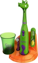 Kit de Escova de Dentes Brusheez Elétrica Kids Snappy The Croc