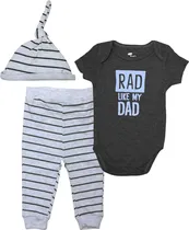 Conjunto para Bebê Bon Bébé WSR145B01 - Masculino (3 Peças)